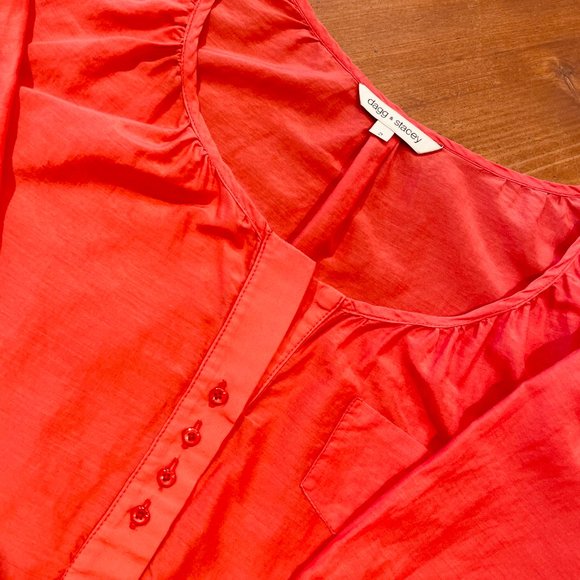 LILY POND HALF BUTTON PLACKET BLOUSE - Picture 3 of 7